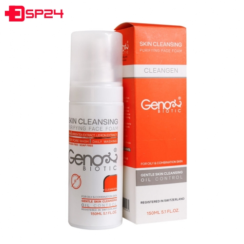 فوم شستشوی صورت ژنوبایوتیک پوست چرب و مختلط 150 میلی لیتر