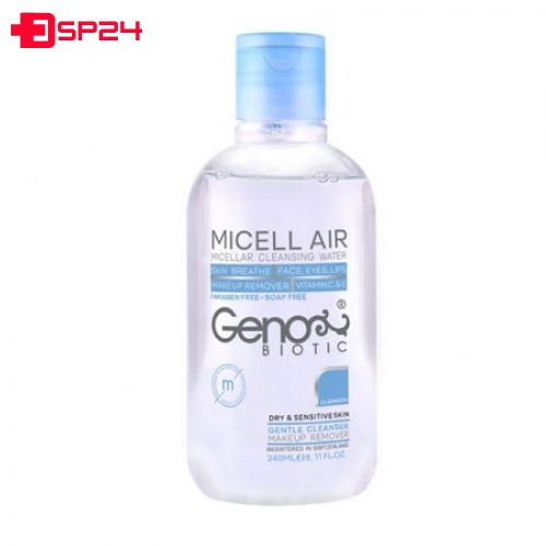 محلول پاک کننده آرایش مناسب پوست خشک و حساس  ژنوبایوتیک 240 میلی لیتر