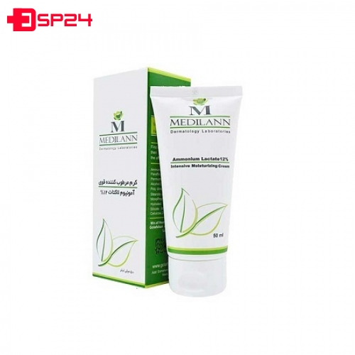 کرم مرطوب کننده قوی آمونیوم لاکتات 12% مناسب پوست های خشک و خیلی خشک حجم 50 میلی لیتر مدیلن