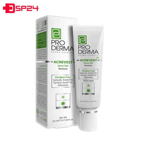 ژل ضد جوش موضعی پرودرما مناسب پوست های چرب و جوش دار ۲۰ میلی لیتر