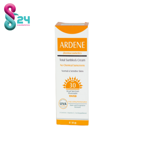 کرم ضد آفتاب رنگی SPF30 آردن فاقد جاذب های شیمیایی مناسب پوست های معمولی و حساس ۵۰ گرم