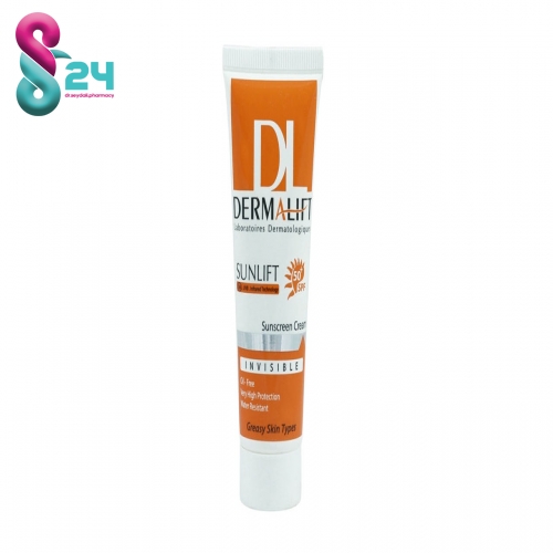 کرم ضدآفتاب درمالیفت مدل غیر رنگی با SPF50 حجم 40 میلی لیتر