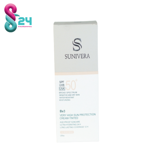 کرم ضد آفتاب رنگی پوست چرب +SPF50 سانیورا رز بژ حجم ۳۰میلی لیتر