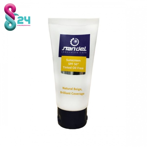کرم ضد آفتاب فاقد چربی بژ روشن ناندل حجم 50 میلی لیتر