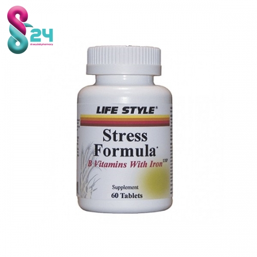 قرص استرس فرمولا ویتامین بی همراه با آهن  لایف استایل 60 عدد