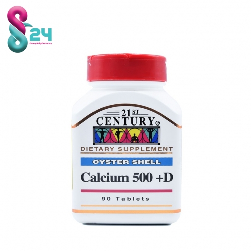 قرص کلسیم 500 و ویتامین D مدل اویسترشل 21 سنتری 90 عدد