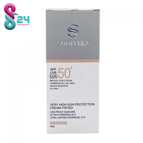 کرم ضدآفتاب سانیورا SPF50 پوست چرب بژ روشن ۵۰ میلی لیتری