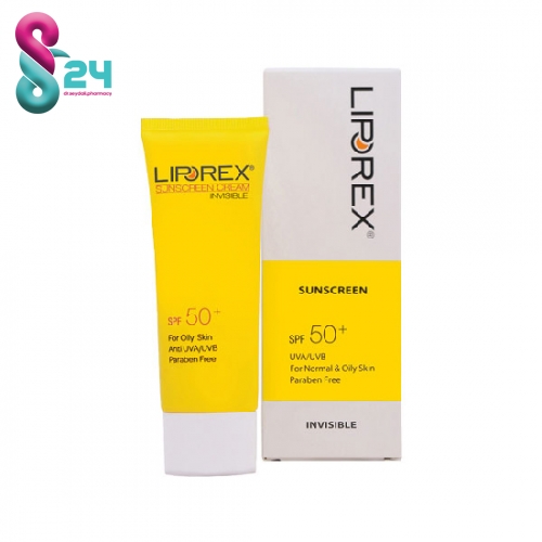 کرم ضد آفتاب پوست نرمال تا چرب بی رنگ لیپورکس (Liporex) حجم 40mL  ( Liporex Sun Screen Cream SPF50+ For Normal And oily Skin 40 ml )