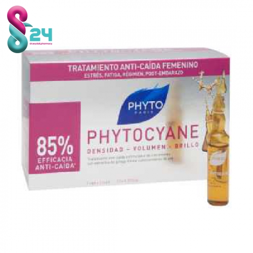 سرم تقویت کننده مو فیتو مدل phytocyane بسته 12 عددی ( PHYTOCYAN Densifying treatment serum )