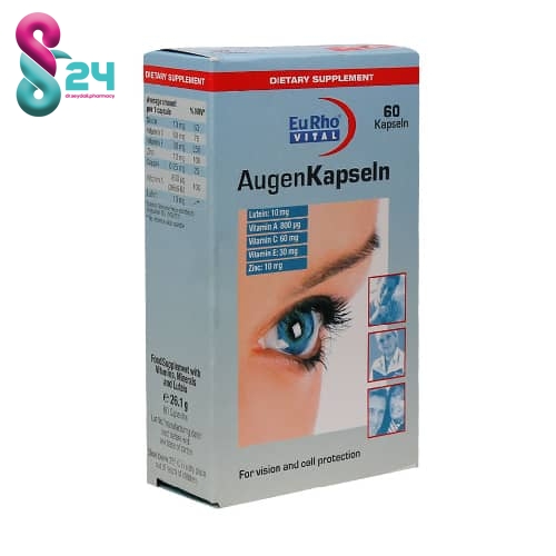 کپسول چشم اوژن یوروویتال ۶۰ عددی ( EuRho Vital Augen Eye Capsule 60 Caps )