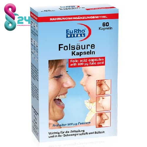 کپسول فولیک اسید یوروویتال ۶۰ عدد ( EuRho Vital Folic Acid 60 Caps )