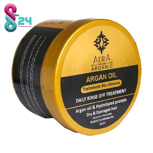 ماسک مو با آبکشی آدرا آرگانیک حاوی روغن آرگان 400 میلی لیتر ( ADRA Argan Oil & Hydrolyzed Protein (Dry & Damaged Hair) )
