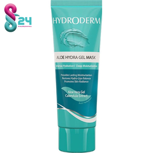 ماسک ژلی ابرسان و التیام بخش پوست حساس حاوی ژل الوئه ورا و عصاره کالاندولا ( hydroderm aloe hydra gel mask)