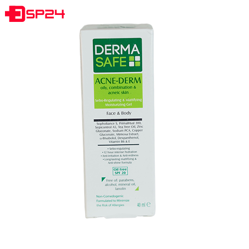 ژل مرطوب کننده فاقد چربی درماسیف مناسب پوست های چرب، مختلط و دارای آکنه ۴۰ میلی لیتر