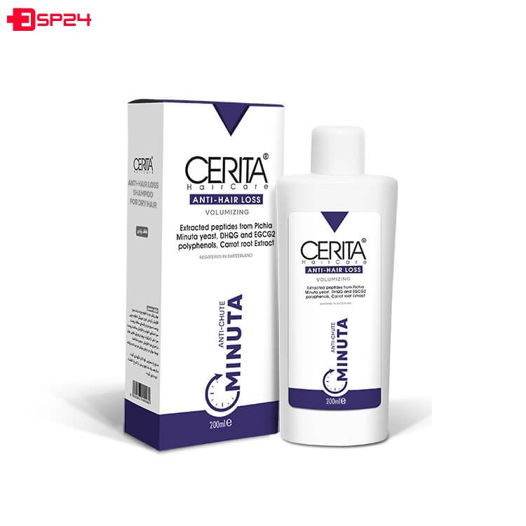 شامپو ضد ریزش مینوتا سریتا مخصوص موهای خشک 200 میلی لیتر