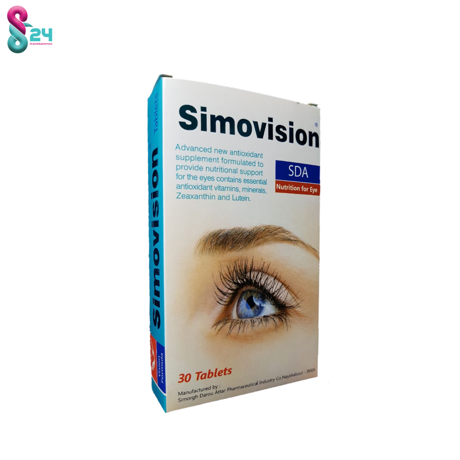 قرص سیموویژن سیمرغ دارو عطار کمک به حفظ سلامت بینایی 30 عدد