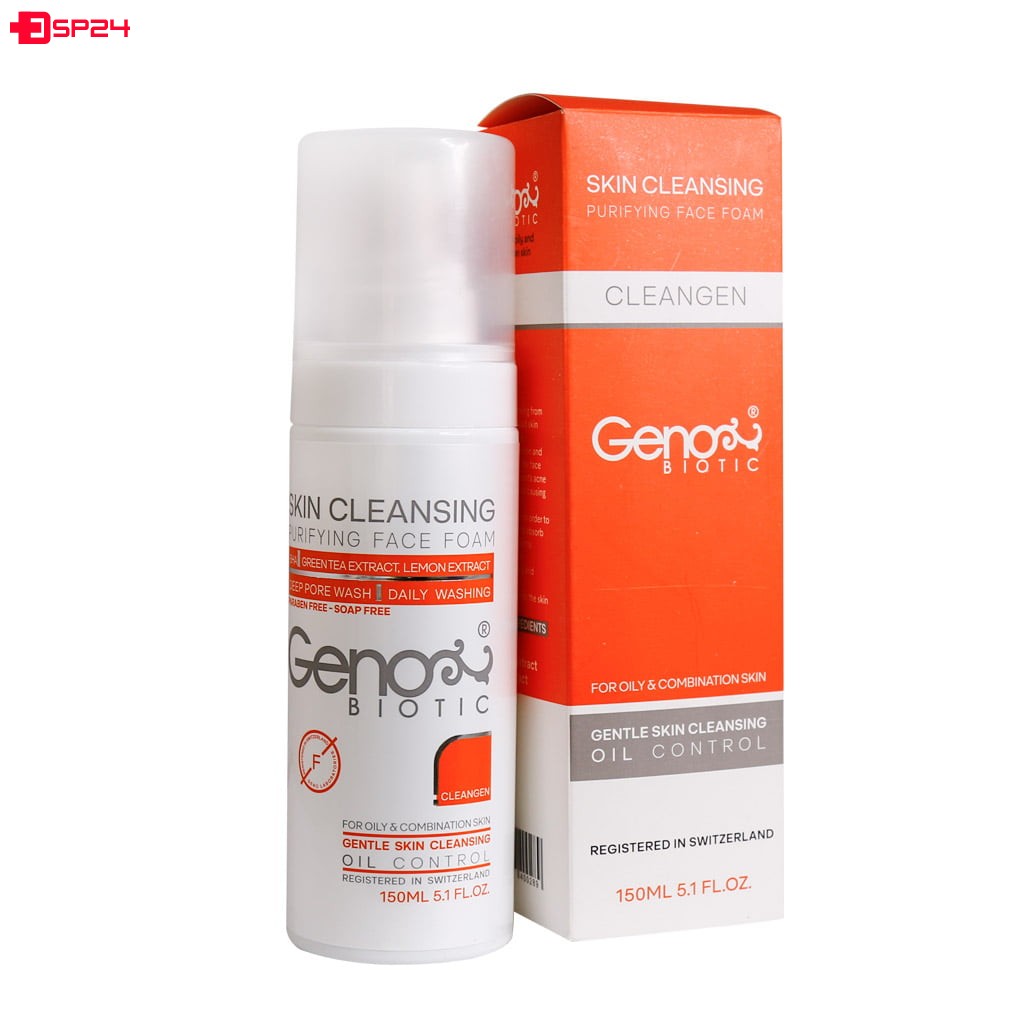 فوم شستشوی صورت ژنوبایوتیک پوست چرب و مختلط 150 میلی لیتر