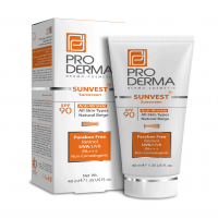 کرم ضد آفتاب و ضد چروک90 SPF مناسب انواع پوست با رنگ بژ طبیعی SUNVEST پرودرما