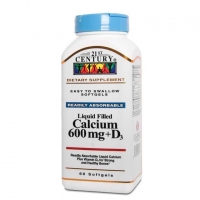 کپسول کلسیم لیکوئید 600 میلی گرم و D3 سنتری 60 عدد