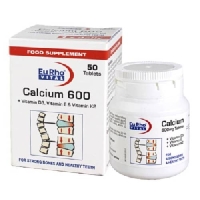 قرص کلسیم ۶۰۰ میلیگرم یوروویتال ( EuRhoVital Calcium 600mg Tablet )